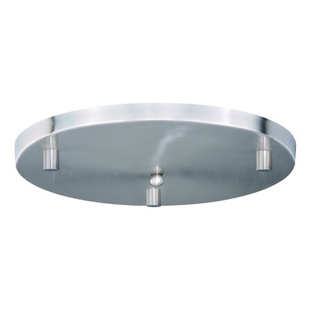 Vaxcel 15.75 inch Nickel Canopy Kit for Up to 3 Mini Pendant Lights Y0007